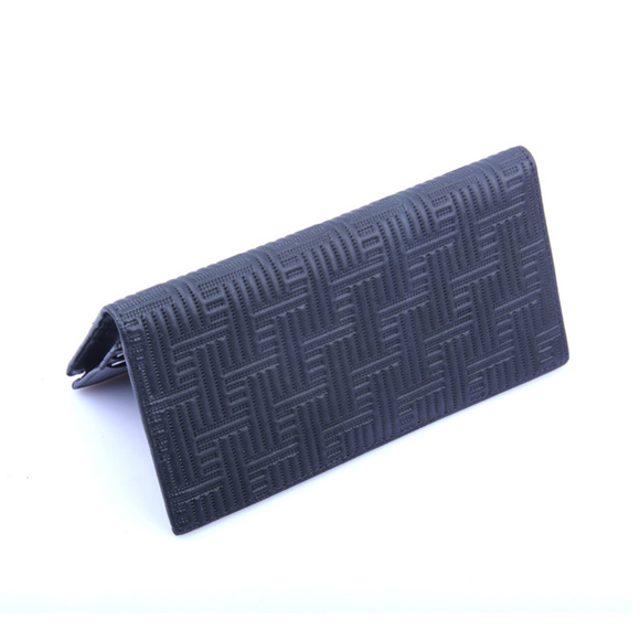 Genuine Leather Mens Long Wallet Business Purse - Picture 3 of 5